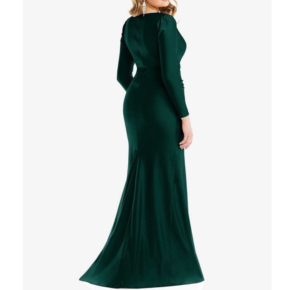 CYNTHIA & SAHAR YASMEEN · STYLE CS102 · LUXE STRETCH SATIN Evergreen Large - Picture 3 of 9